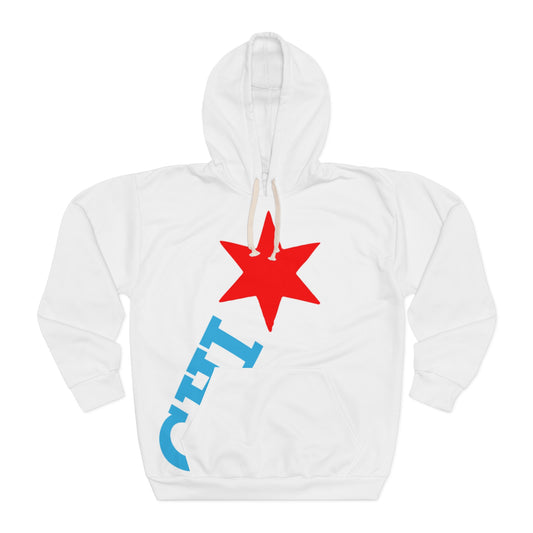 Chicago Star Graphic Hoodie – Red Star & Blue CHI Pullover