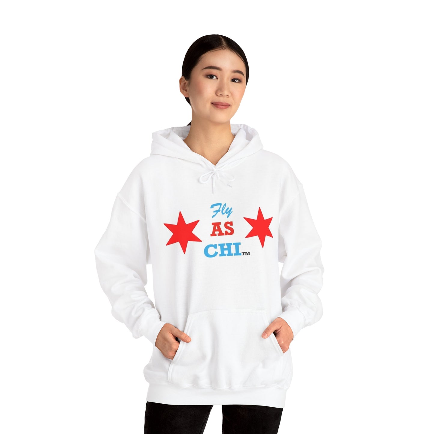 Fly As Chi Hoodie | Windy City Sweatshirt, Illinois Pride Pullover, Chicago Flag Apparel, Gift for Chicagoan