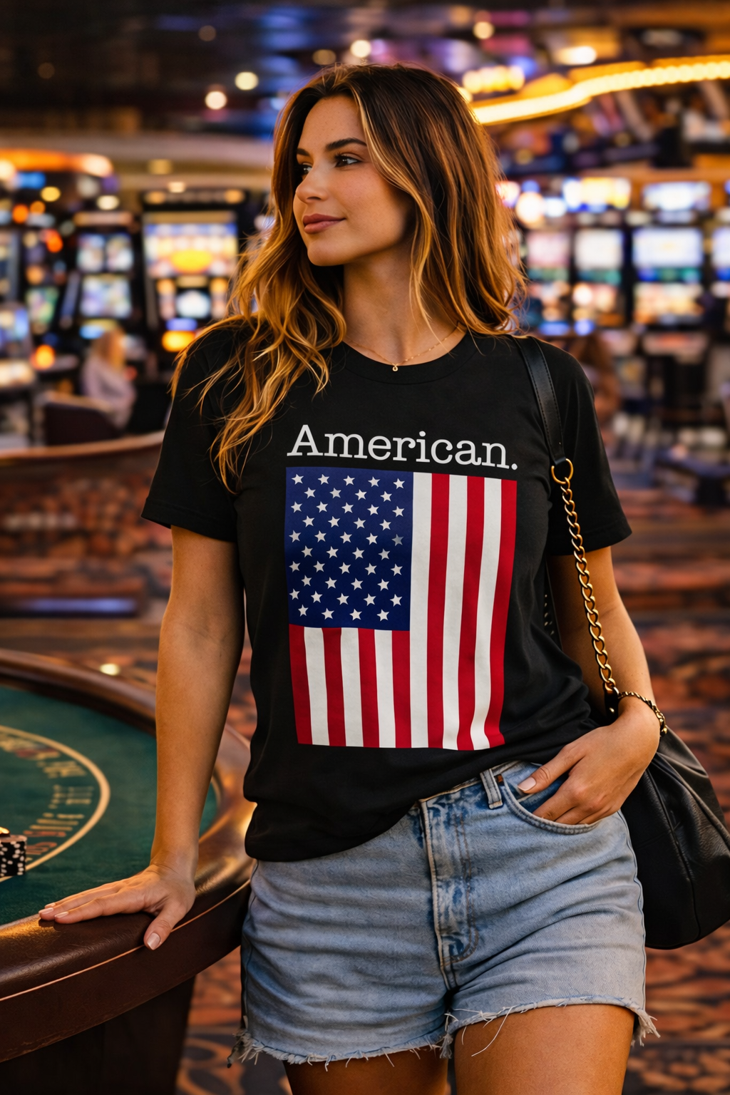 American. | Unisex Heavy Cotton Tee - Casual Comfort, Perfect for Everyday Wear, Summer Outings, Gifts for Friends, Relaxed Vibes