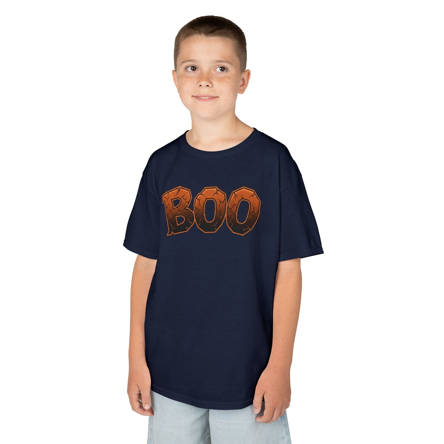Kids Halloween 'BOO' Tee | Cute Spooky Pumpkin Letter Graphic
