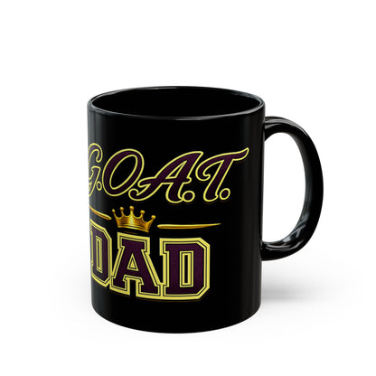 GOAT Dad Black Mug — World's Best Dad Coffee Cup (11oz/15oz)