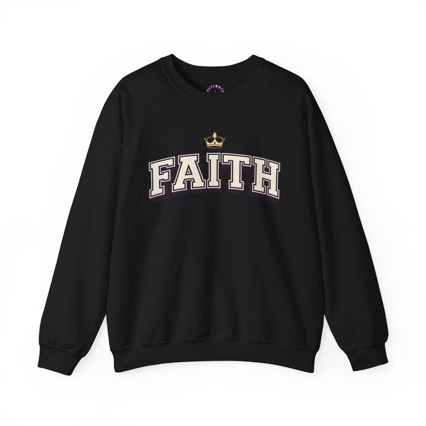 Faith Unisex Crewneck Sweatshirt | Classic Varsity Lettering Pullover