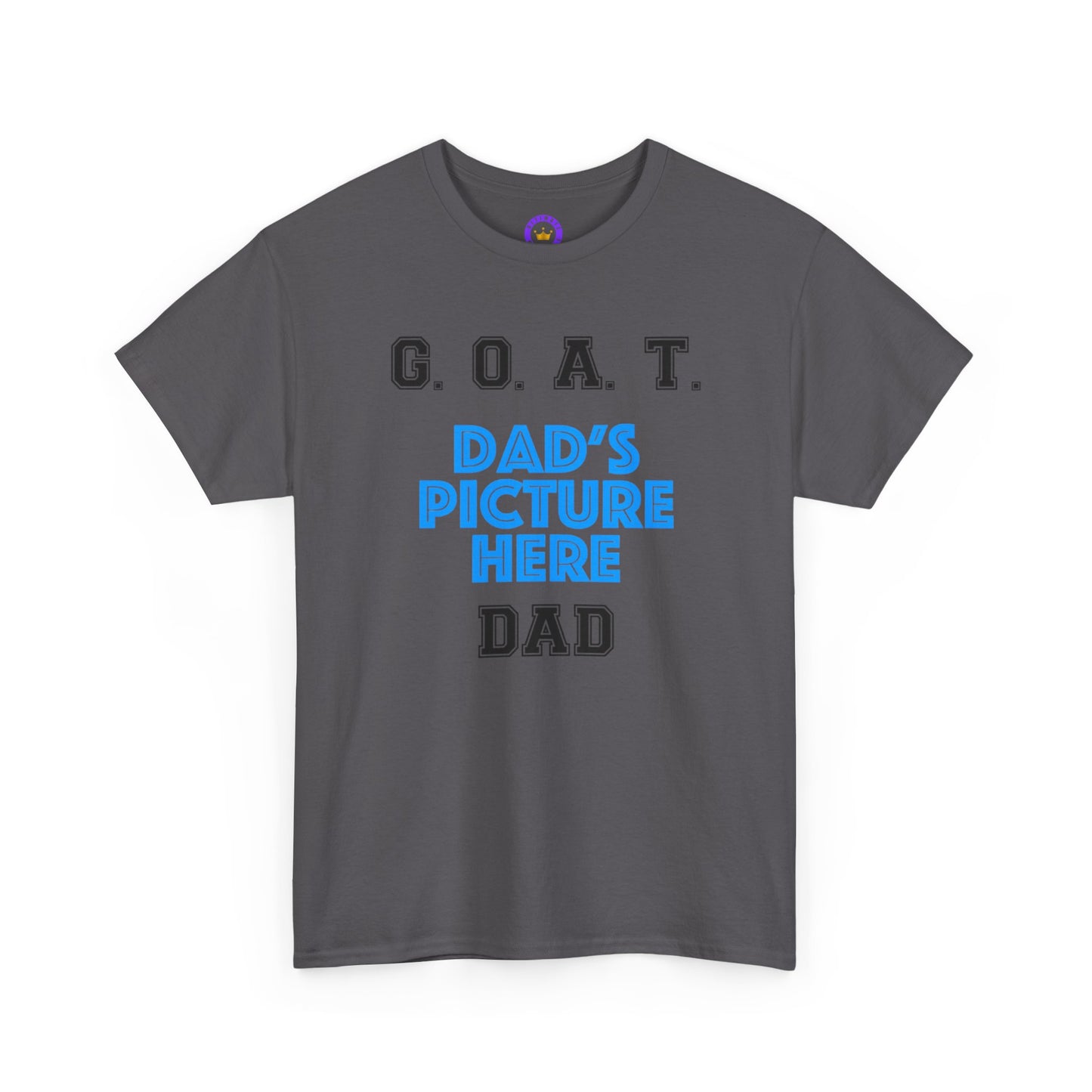 G.O.A.T. DAD Customizable  T‑Shirt | With Dad's Picture, Personalized Father's Day Tee