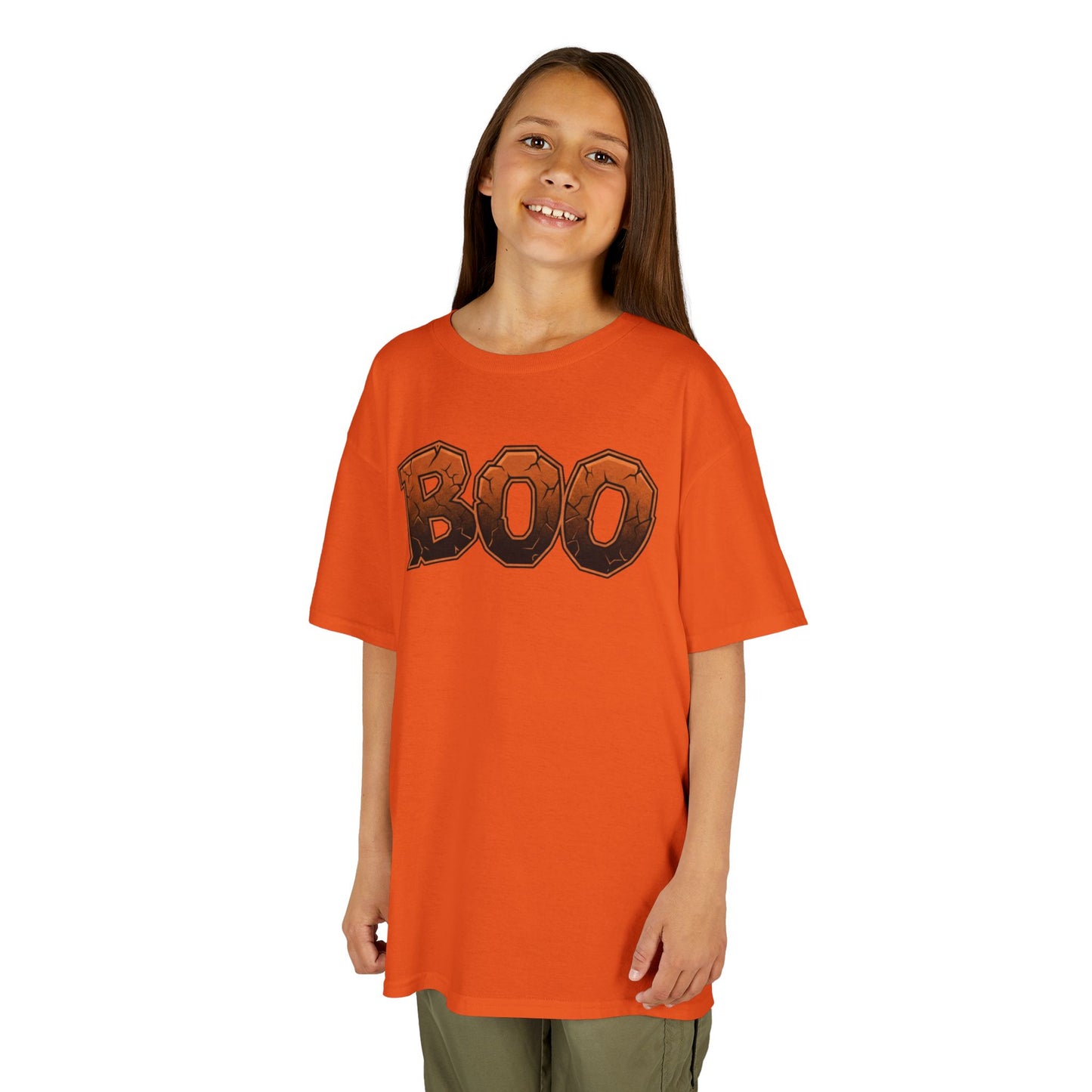 Kids Halloween 'BOO' Tee |  Cute Spooky Pumpkin Letter Graphic