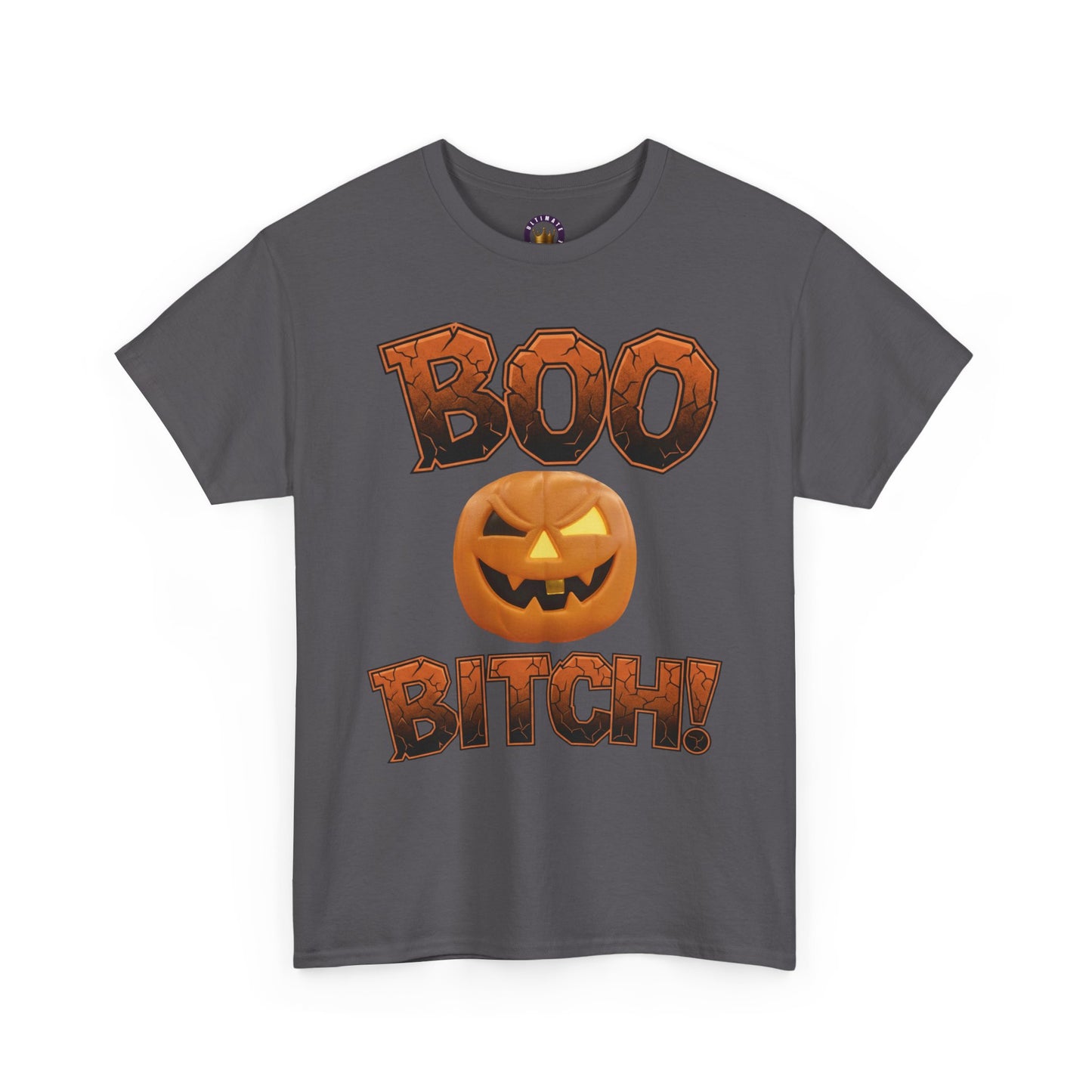 Boo Bitch Halloween Ghost T-Shirt | Funny Spooky Season Tee | Adult Humor Sarcastic Graphic Shirt | Unisex Heavy Cotton Top