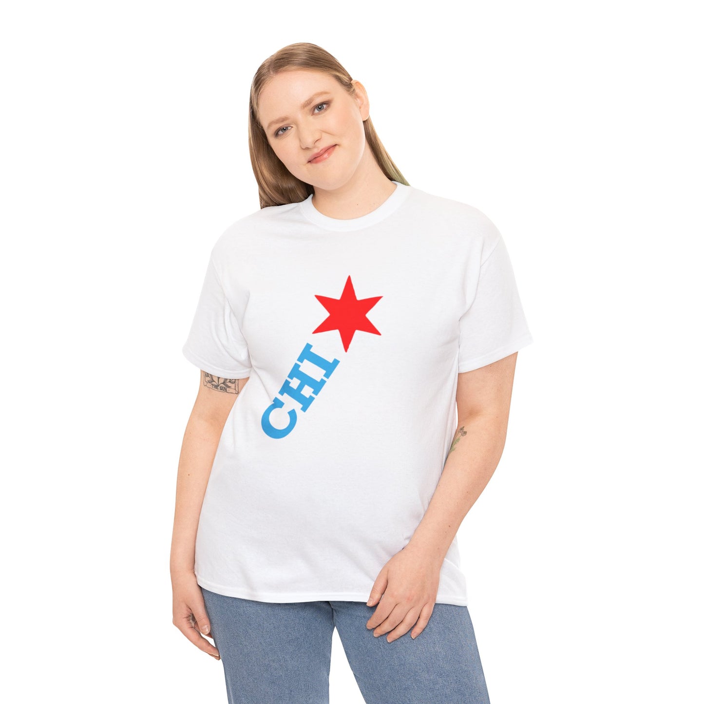 CHI Star T‑Shirt | Chicago  Diagonal Red Star & Tee