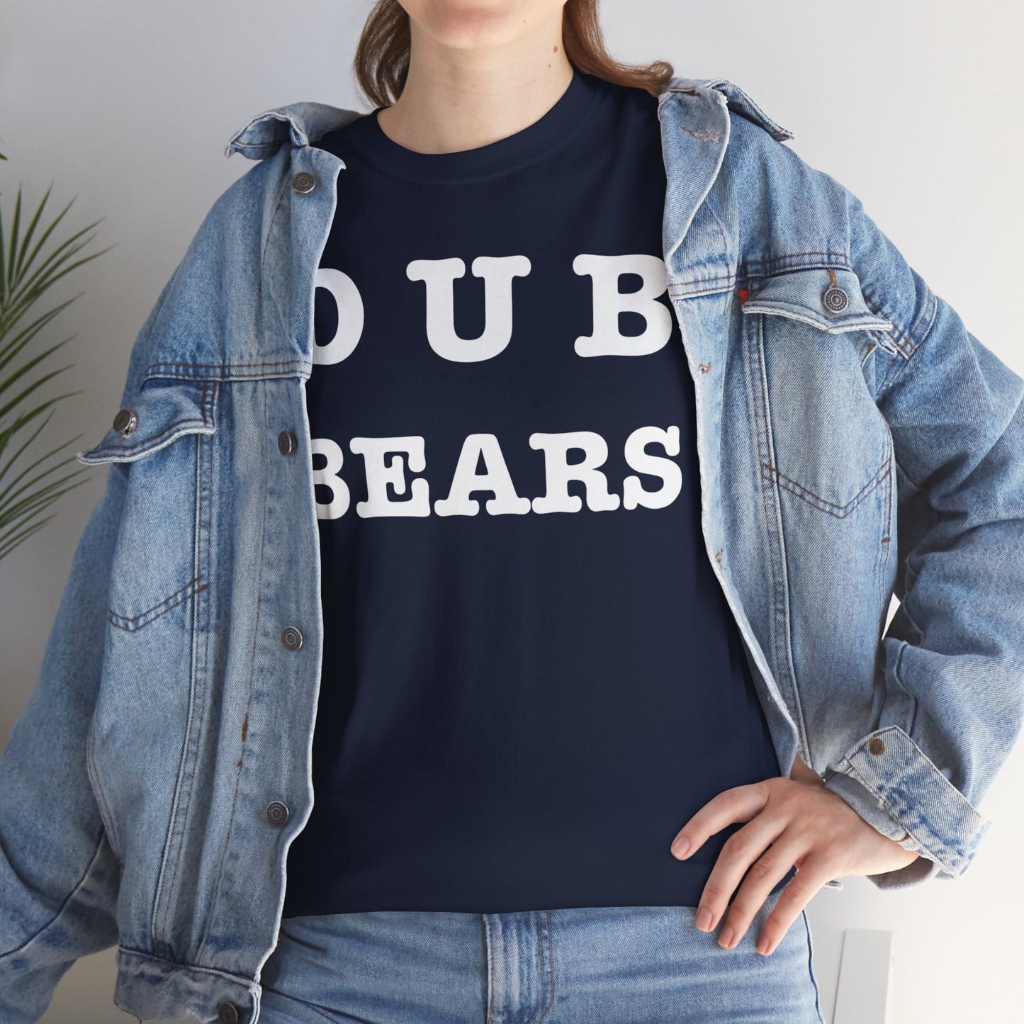 Dub Bears Unisex Heavy Cotton Tee, Casual T-Shirt, Graphic Tee, Gift for Bears Fans, Everyday Wear, Cool Animal Shirt