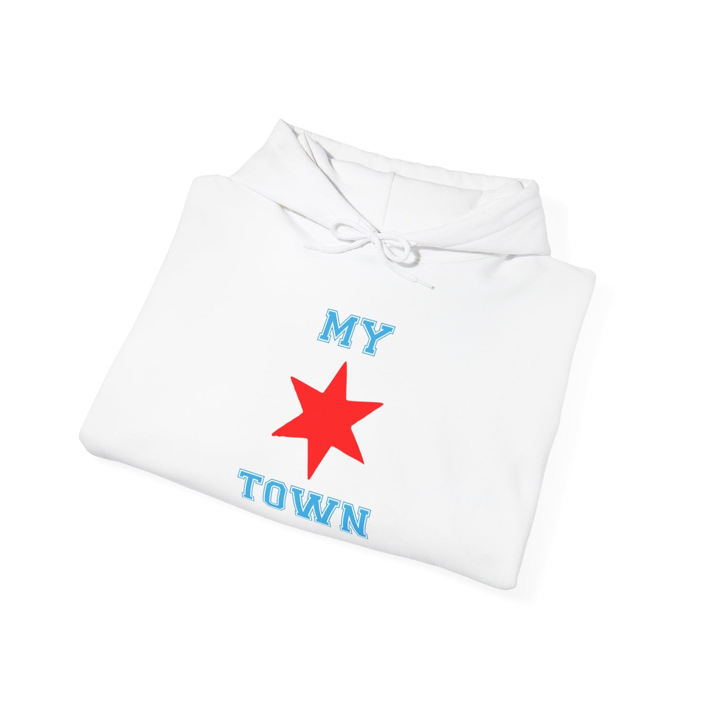 My Town Hoodie | Unisex Heavy Blend Sweatshirt, Cozy Hooded Sweatshirt, Customizable Town Hoodie, Gift for Locals, City Pride Apparel