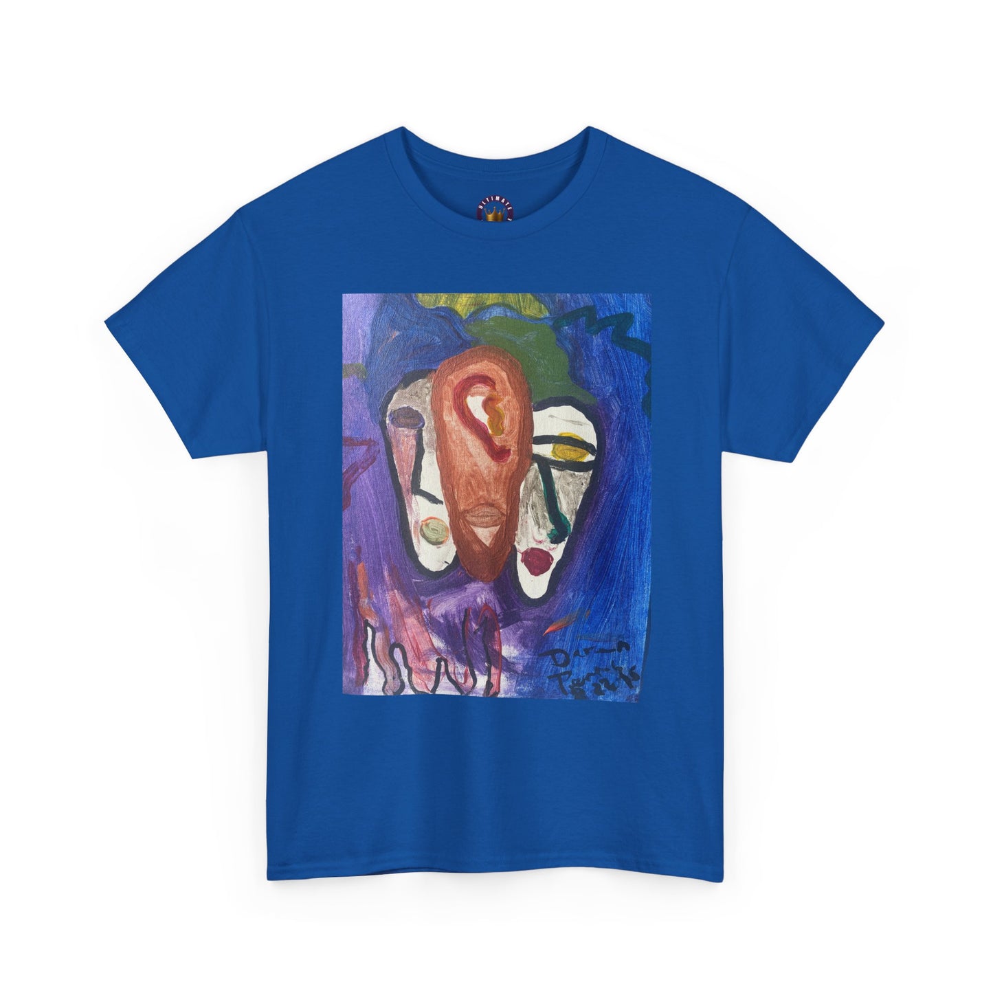 Premium Thee Shirt | Abstract Face Art T-Shirt | Colorful Modern Expressionist Tee