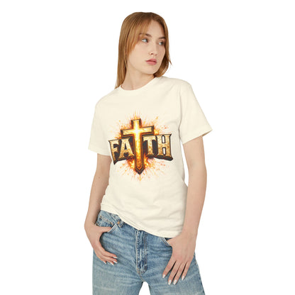 FAITH BREASTPLATE  | 100% COTTON HEAVYWEIGHT, DISTRESSED PRINT, FADED TONE TEE