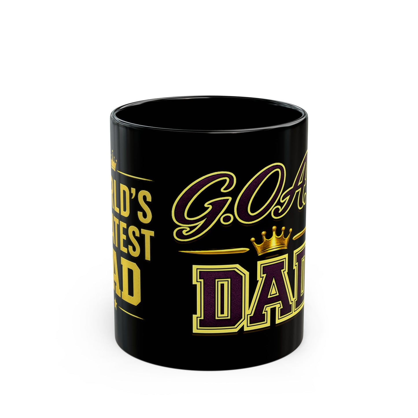 GOAT Dad Black Mug — World's Best Dad Coffee Cup (11oz/15oz)