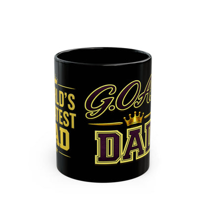 GOAT Dad Black Mug — World's Best Dad Coffee Cup (11oz/15oz)
