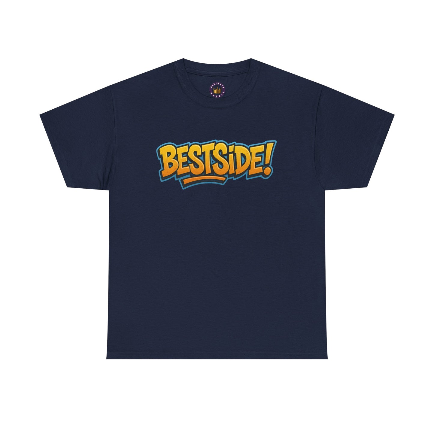 Bestside! Graphic Tee — Retro Yellow & Navy Streetwear T‑Shirt