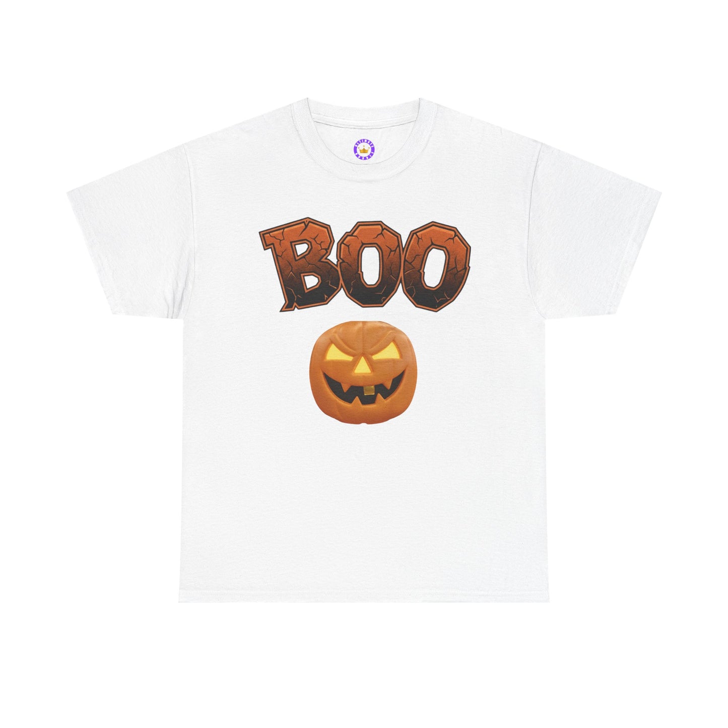 Halloween Boo T-Shirt, Spooky Season Heavy Cotton Tee, Cute Ghost Fall Apparel, Unisex Trick or Treat Top, Pumpkin Patch Outfit