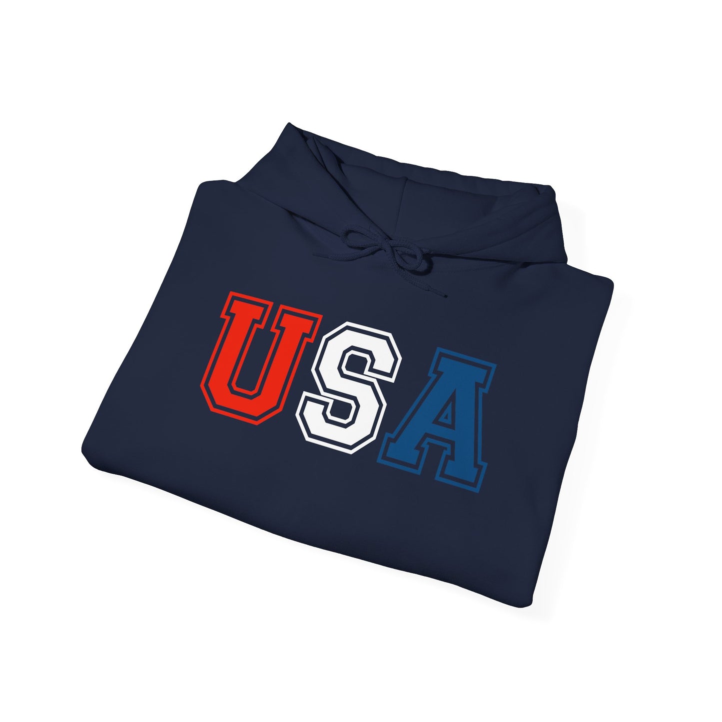 USA Hoodie, Unisex Sweatshirt for Independence Day, Patriotic Casual Wear, Gift for Veterans, Eco-Friendly Clothing