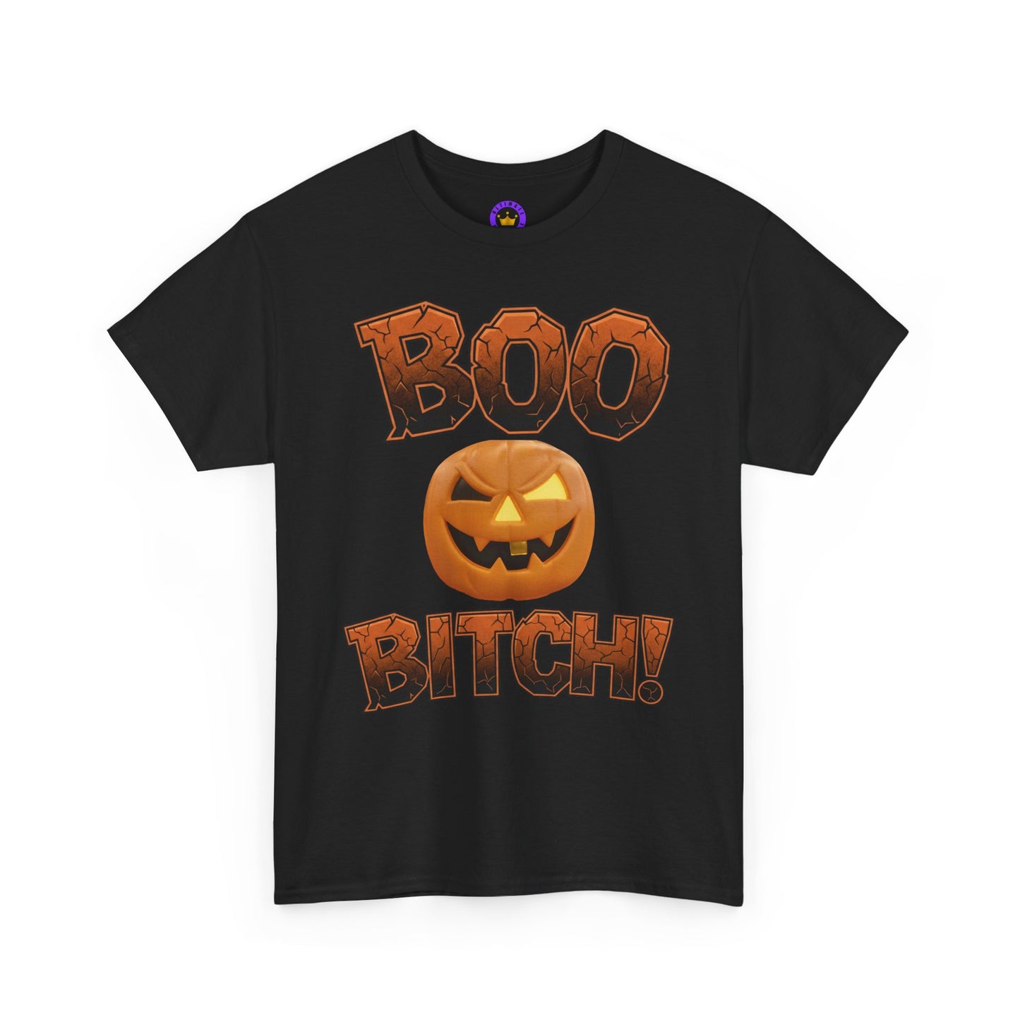Boo Bitch Halloween Ghost T-Shirt | Funny Spooky Season Tee | Adult Humor Sarcastic Graphic Shirt | Unisex Heavy Cotton Top
