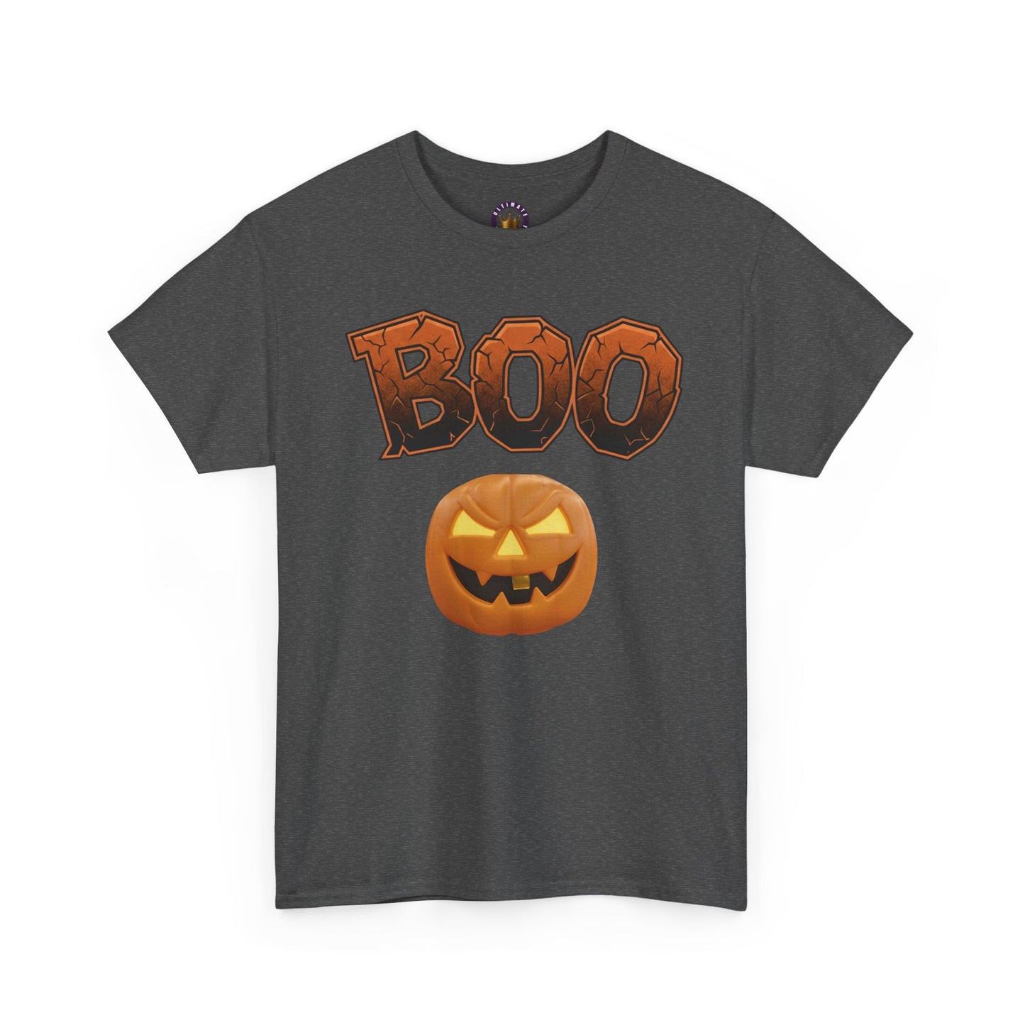 Halloween Boo T-Shirt | Spooky Season Heavy Cotton Tee, Cute Ghost Fall Apparel, Unisex Trick or Treat Top, Pumpkin Patch Outfit