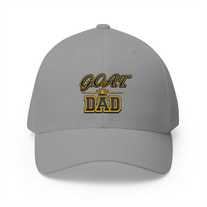 GOAT Dad Embroidered Baseball Cap — Crowned Best Dad Gift
