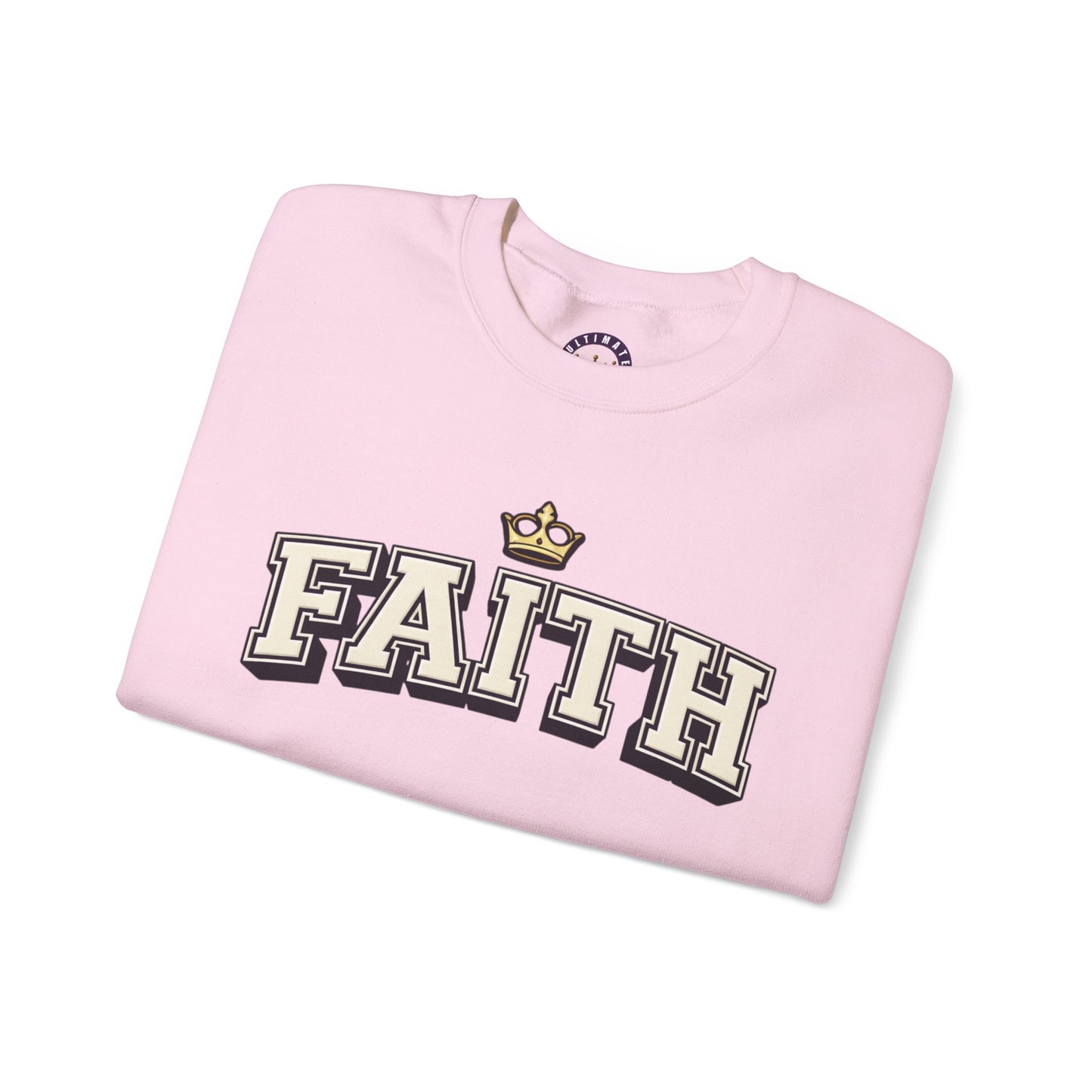 Faith Unisex Crewneck Sweatshirt | Classic Varsity Lettering Pullover