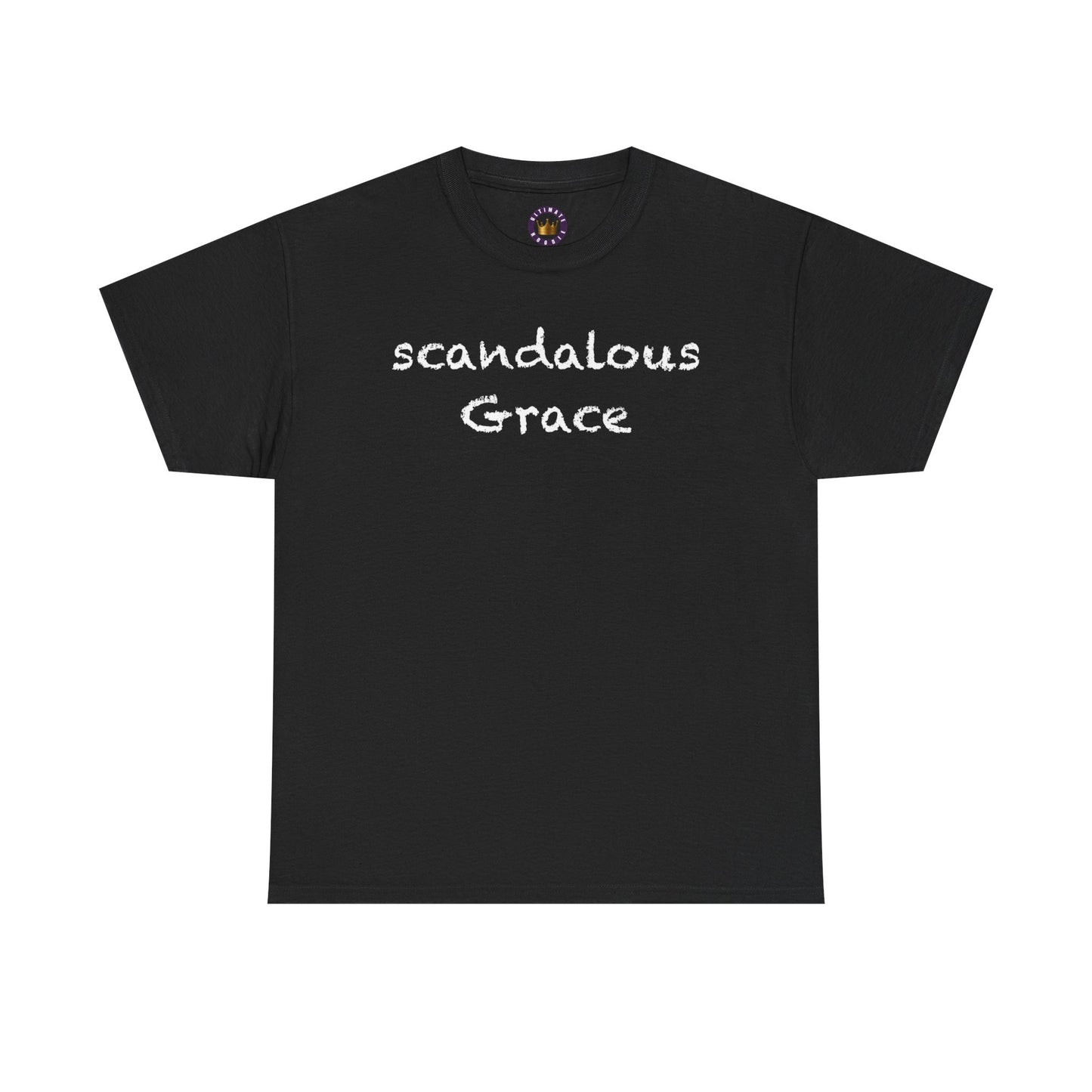 Scandalous Grace | Black Tee Shirt - Casual Everyday Wear, Gift for Friends, Graphic Tee, Comfortable T-Shirt, Relaxed Style
