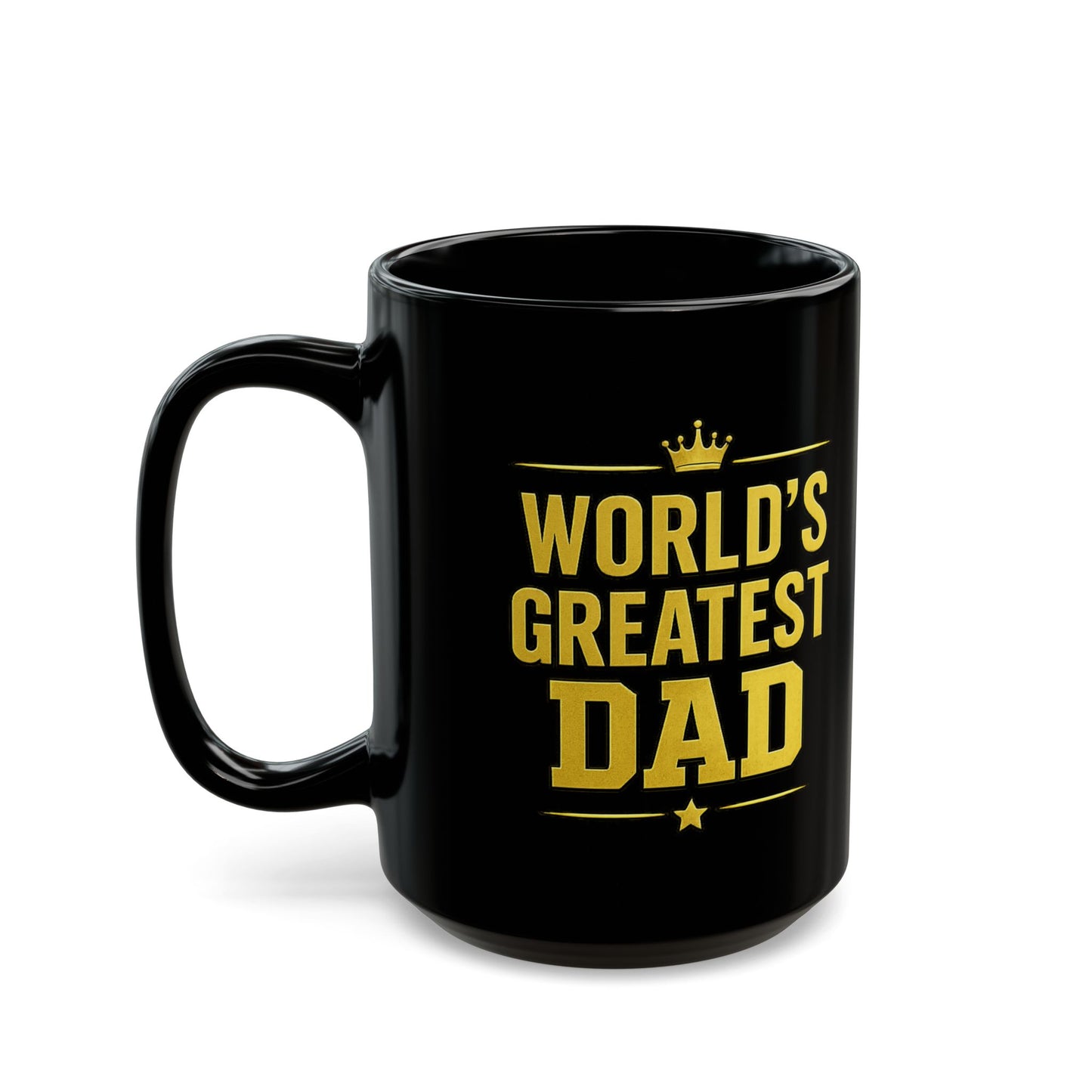 G.O.A.T. Dad Black Mug — World's Best Dad Coffee Cup (11oz/15oz)