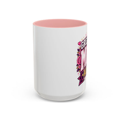 Greatest Mom Alive! - PINK Accent Coffee Mug | Floral Mother’s Day Gift (11/15 oz)