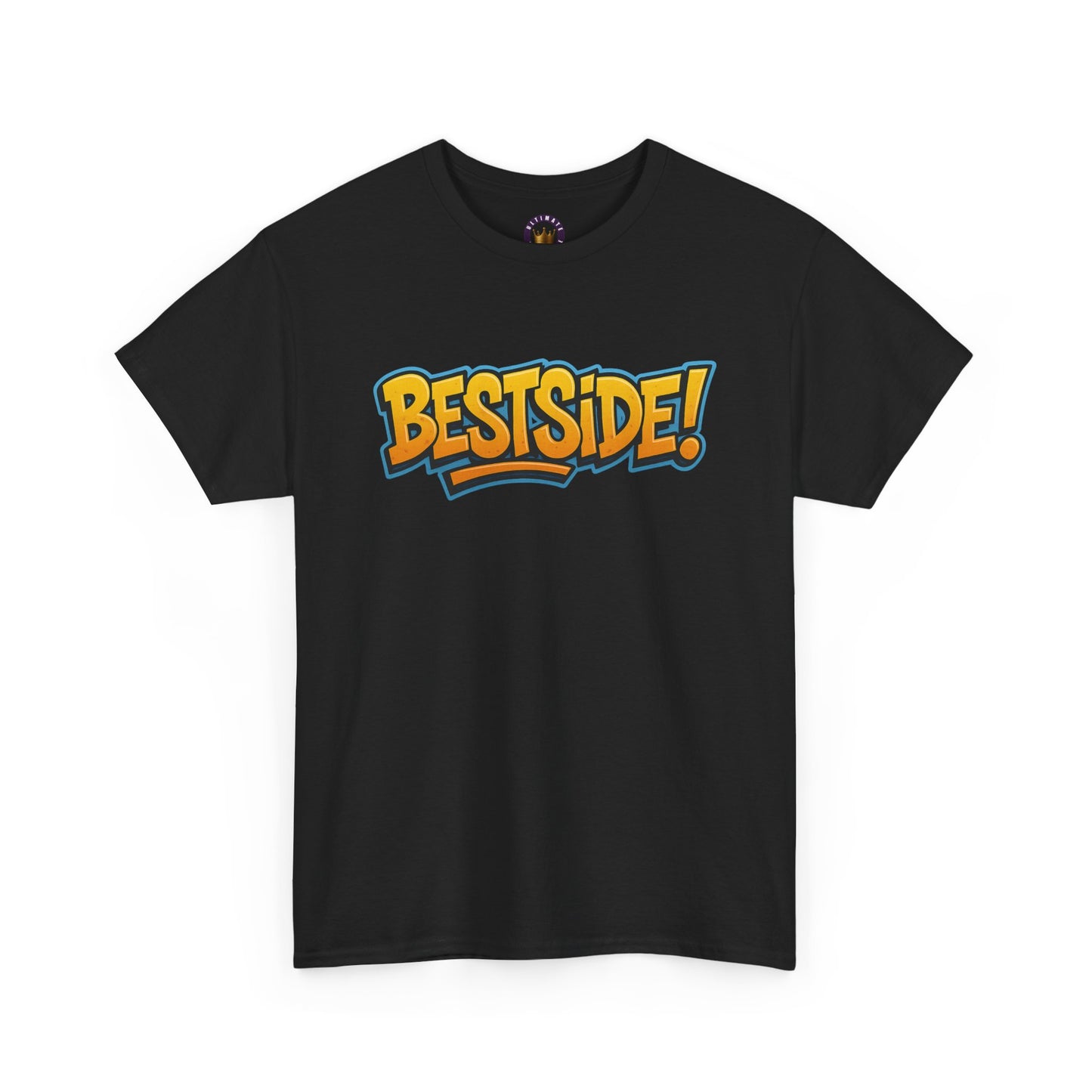 Bestside! Graphic Tee — Retro Yellow & Navy Streetwear T‑Shirt