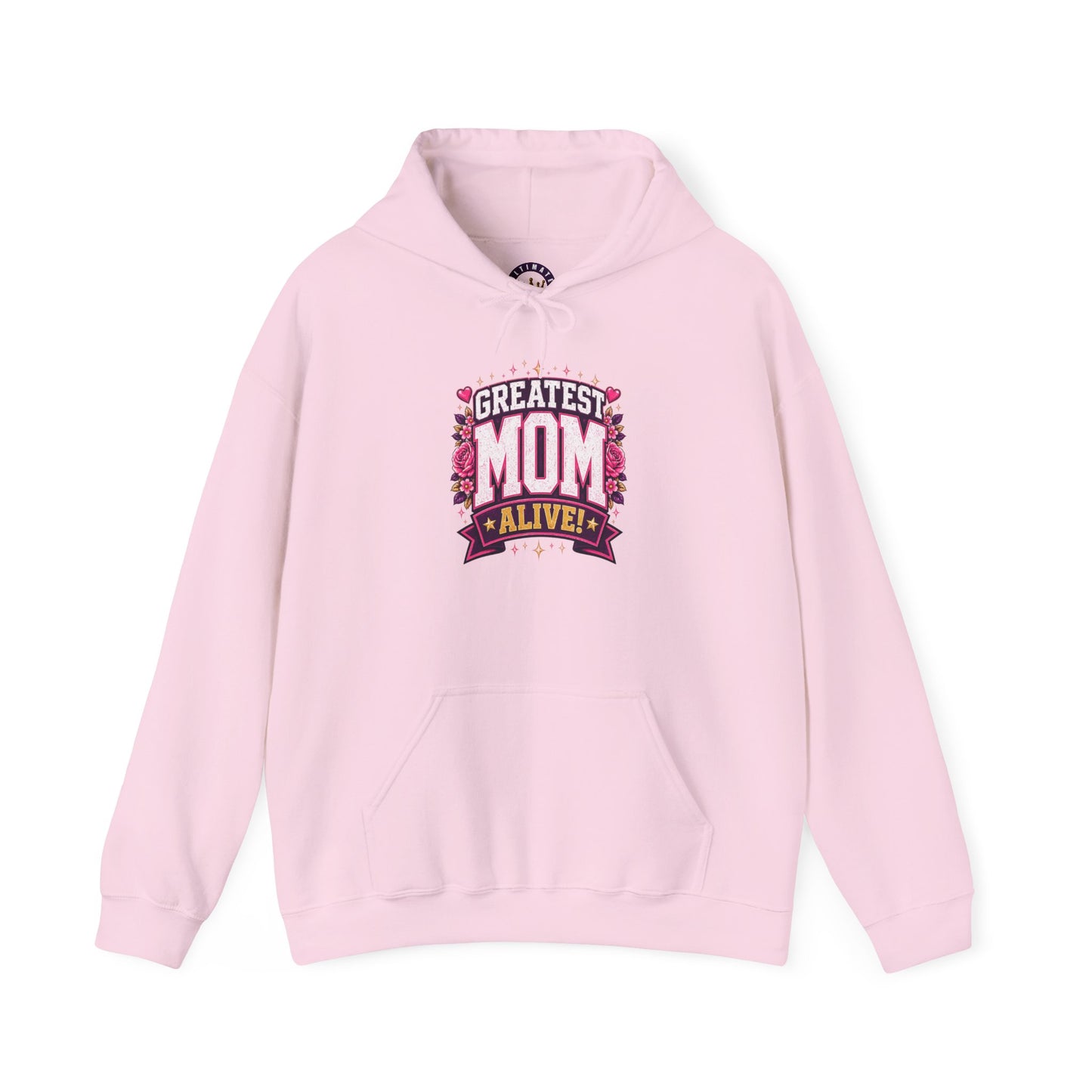Greatest Mom Alive! Hoodie | Pink Floral Mother’s Day Gift Sweatshirt