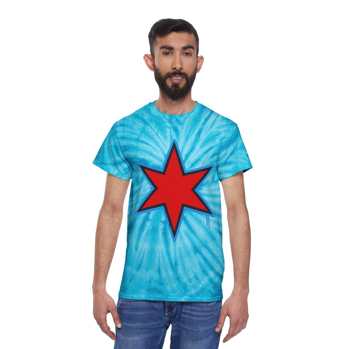 Grateful Star | Tie-Dye Chicago Star Tee | Graphic T‑Shirt