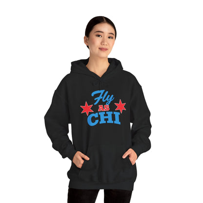 Fly As Chi Hoodie | Windy City Sweatshirt, Illinois Pride Pullover, Chicago Flag Apparel, Gift for Chicagoan