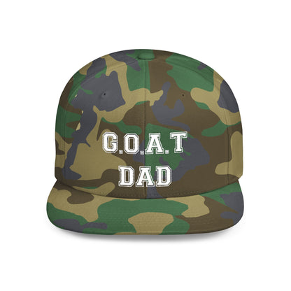 G.O.A.T DAD Cap | Stylish Gift for Father's Day, Outdoor Events, Casual Wear, Green Camouflage Hat