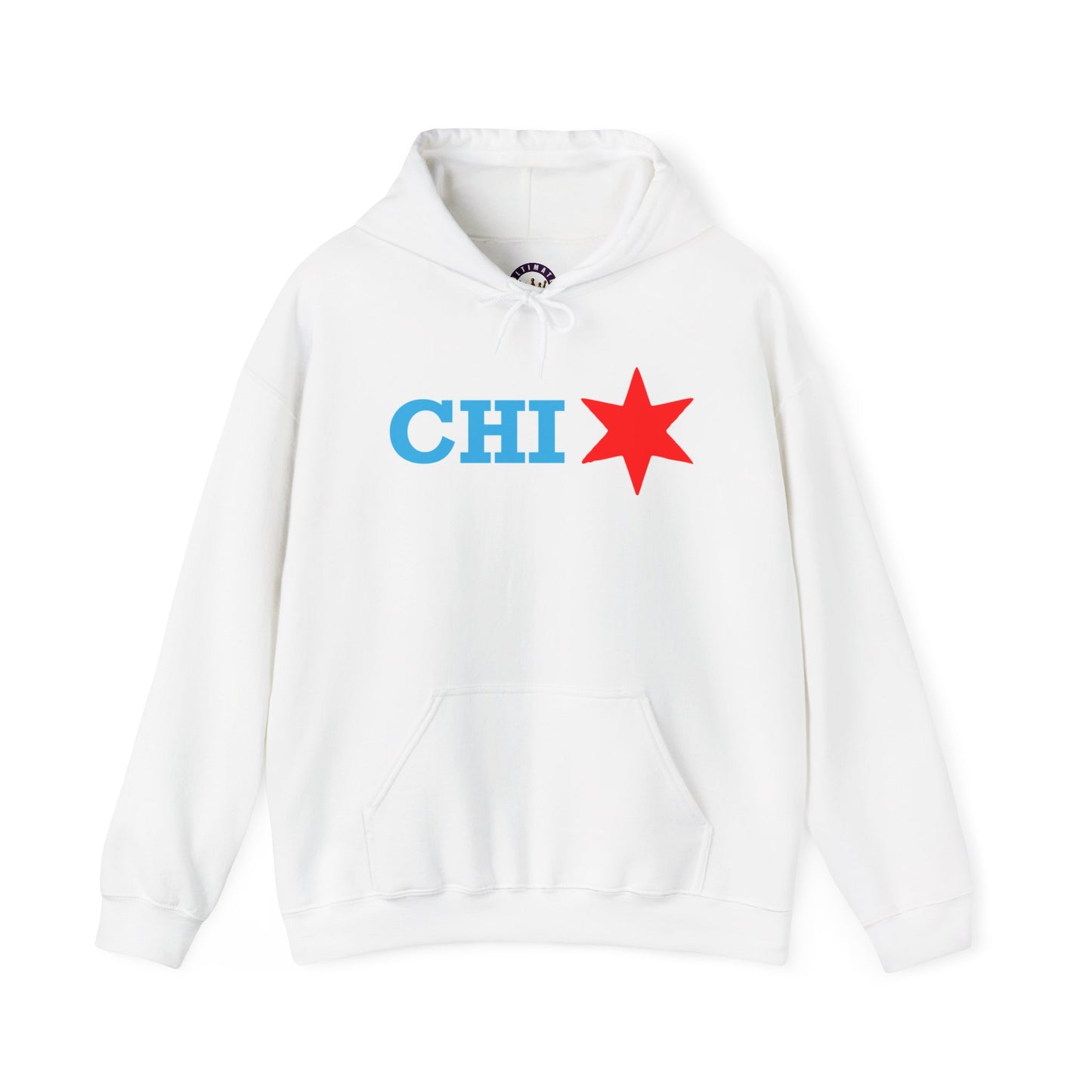Chicago Star Hoodie, Cozy Hooded Sweatshirt, Unisex Sweatshirt for Everyday Wear, Ideal for Travel, Casual Style