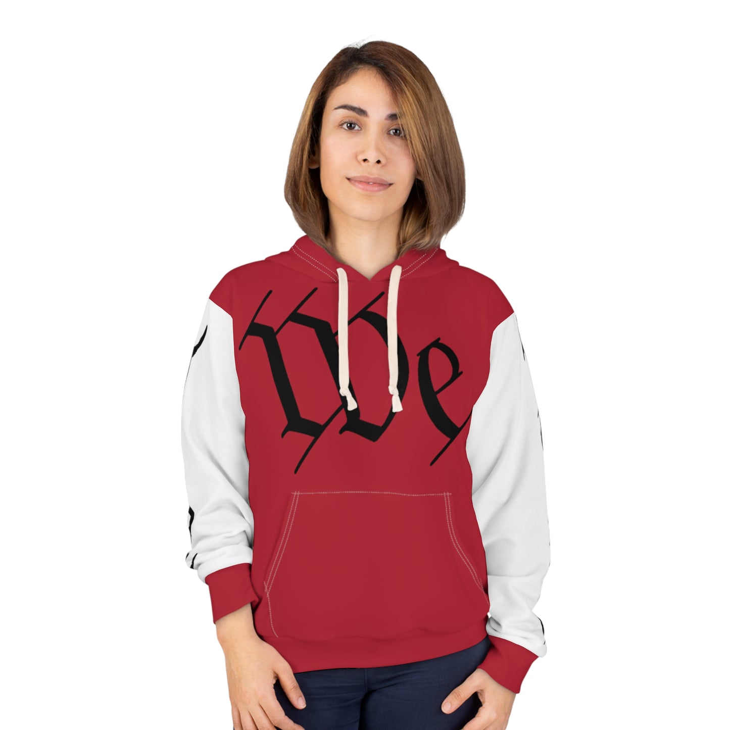 We The People Hoodie — Patriotic Constitution Script Pullover