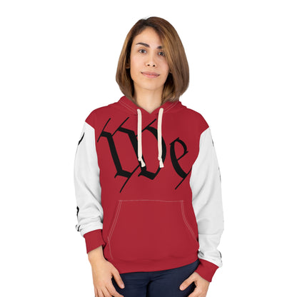 We The People Hoodie — Patriotic Constitution Script Pullover