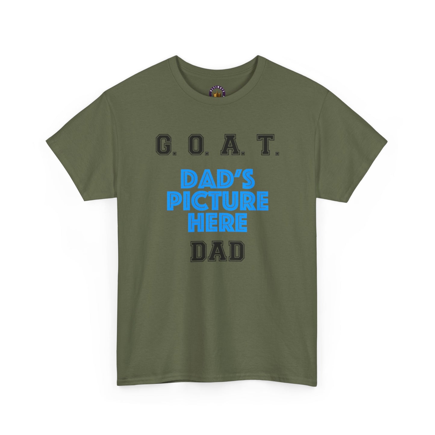 G.O.A.T. DAD Customizable  T‑Shirt | With Dad's Picture, Personalized Father's Day Tee
