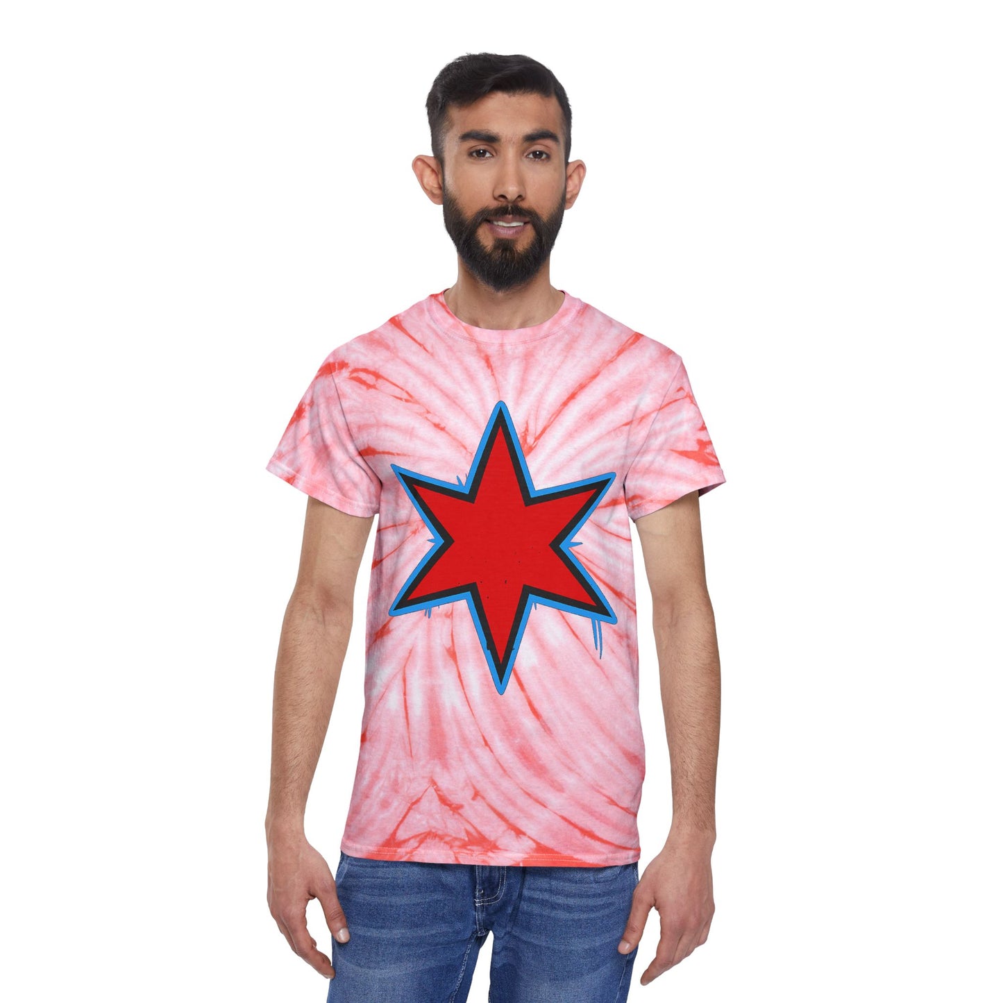 Grateful Star | Tie-Dye Chicago Star Tee | Graphic T‑Shirt
