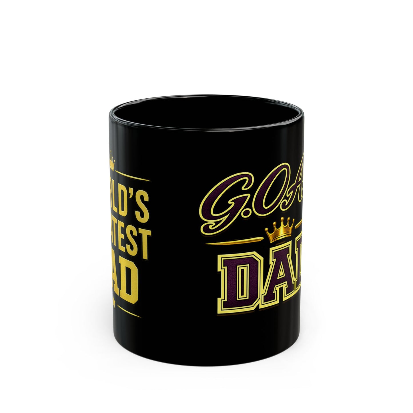 G.O.A.T. Dad Black Mug — World's Best Dad Coffee Cup (11oz/15oz)