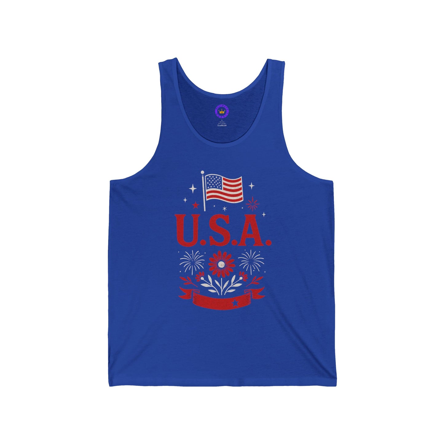 USA Flag Tank Top — Patriotic Fourth of July Sleeveless Shirt