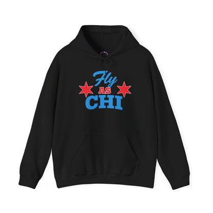 Fly As Chi Hoodie | Windy City Sweatshirt, Illinois Pride Pullover, Chicago Flag Apparel, Gift for Chicagoan