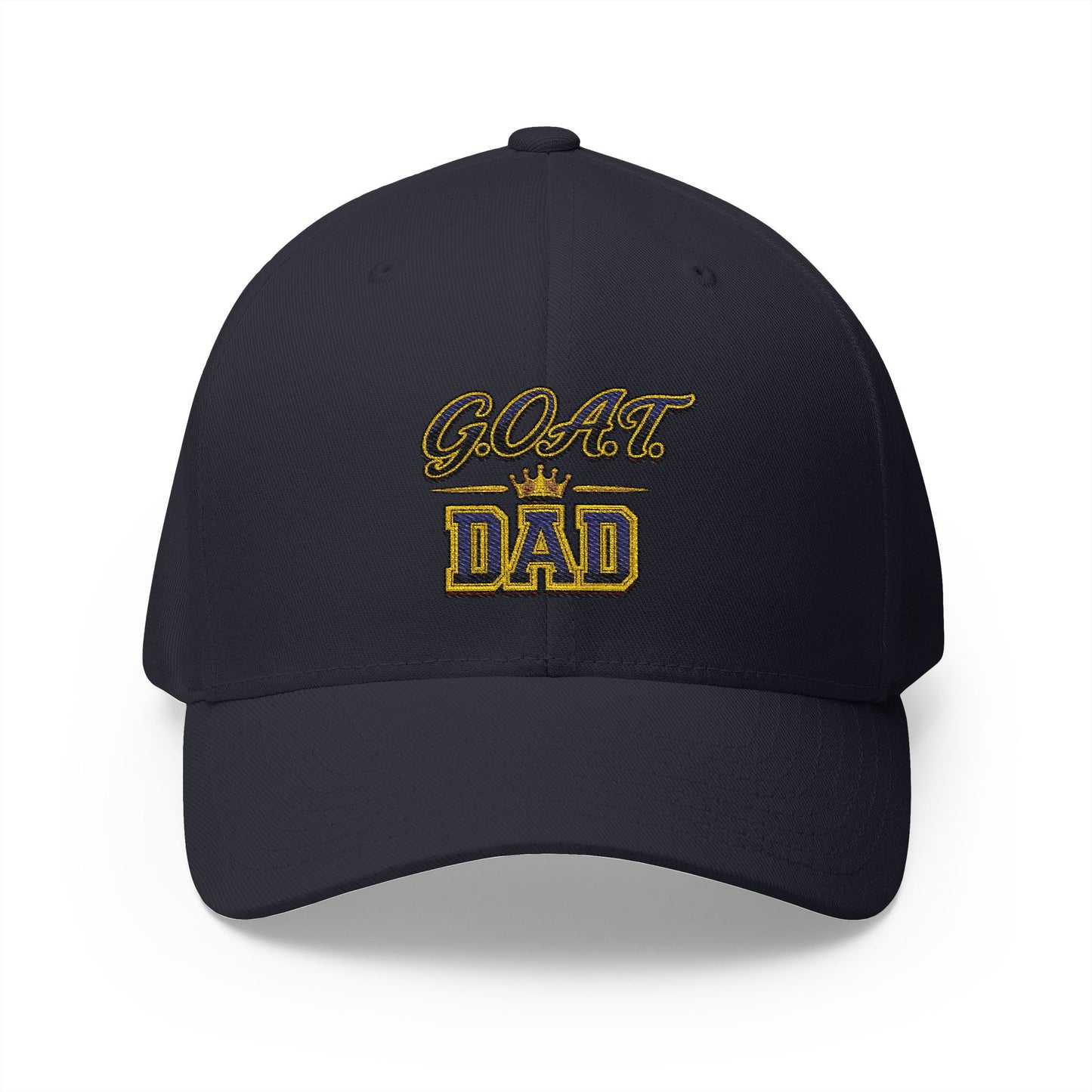 GOAT Dad Embroidered Baseball Cap — Crowned Best Dad Gift