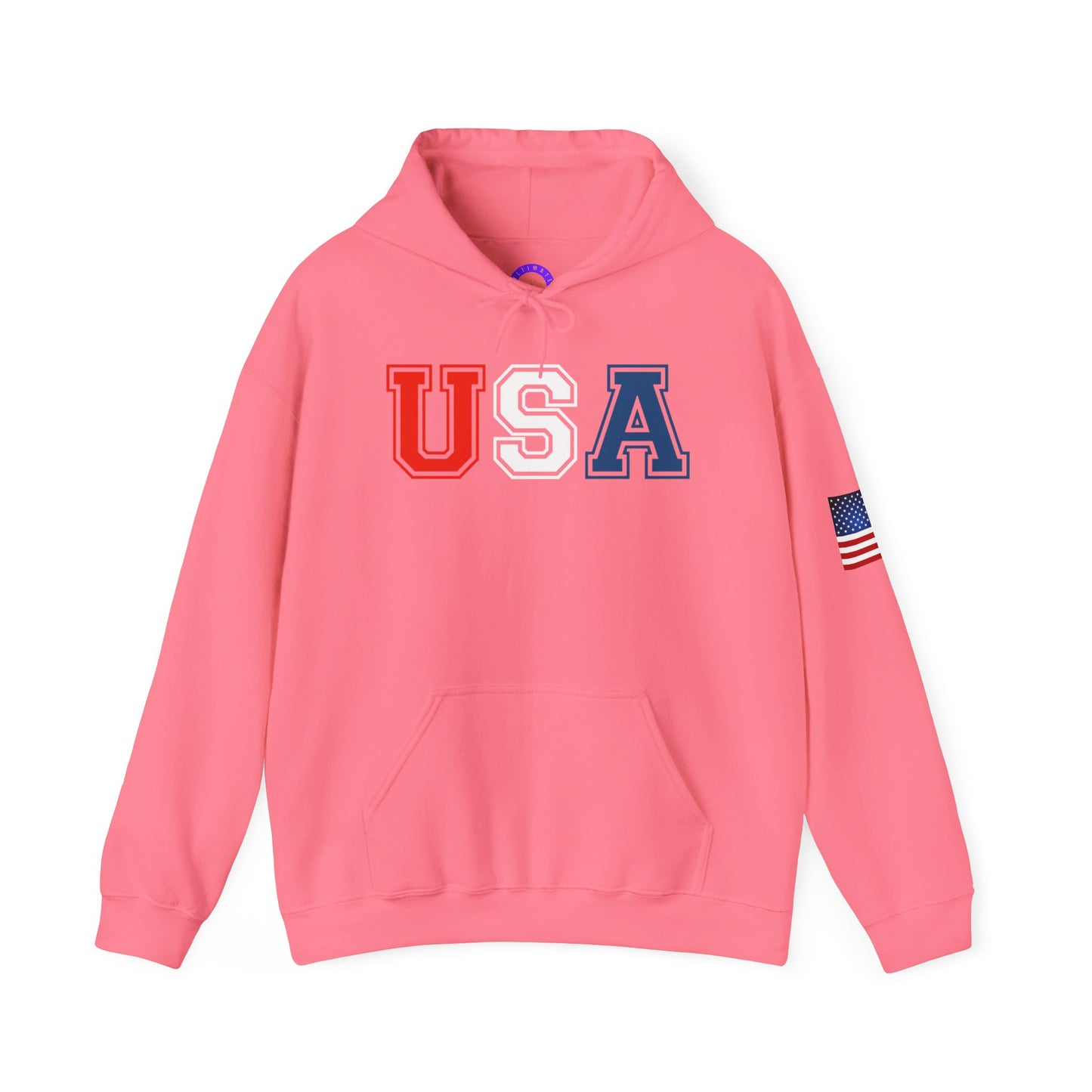 USA Hoodie, Unisex Sweatshirt for Independence Day, Patriotic Casual Wear, Gift for Veterans, Eco-Friendly Clothing