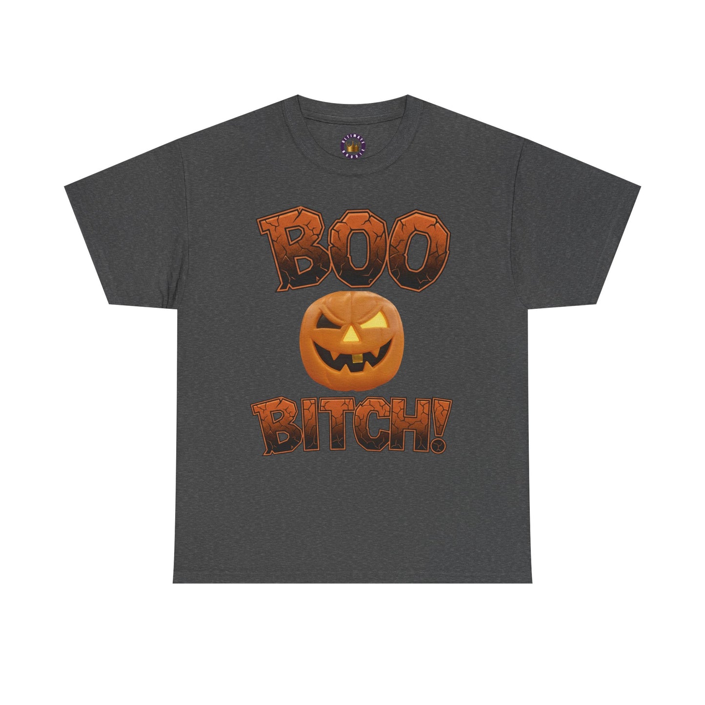 BOO BITCH! Halloween Ghost T-Shirt | Funny Spooky Season Tee | Adult Humor Sarcastic Graphic Shirt | Unisex Heavy Cotton Top
