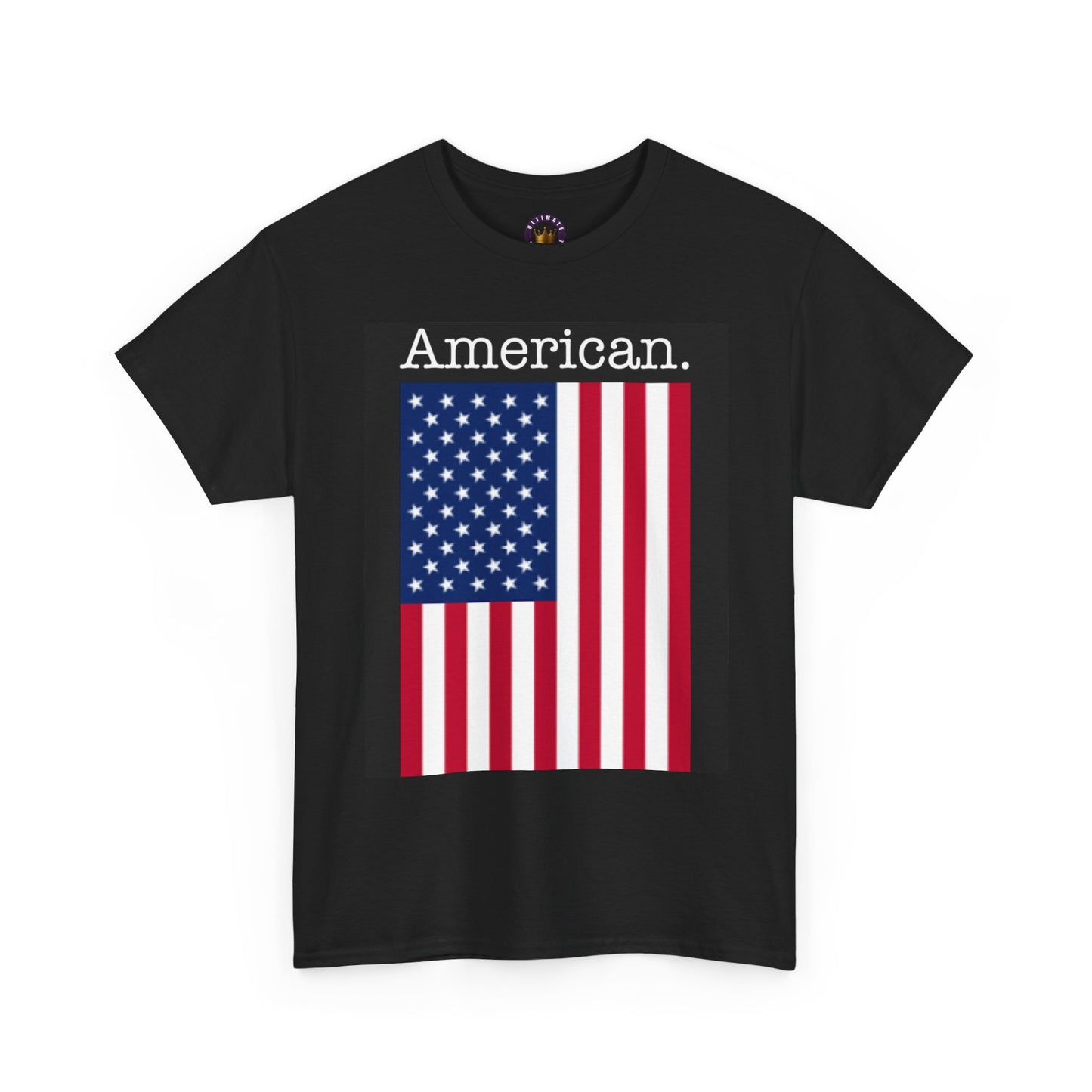 American. | Unisex Heavy Cotton Tee - Casual Comfort, Perfect for Everyday Wear, Summer Outings, Gifts for Friends, Relaxed Vibes