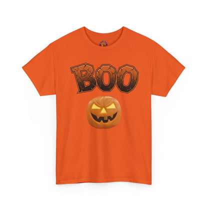 Halloween Boo T-Shirt | Spooky Season Heavy Cotton Tee, Cute Ghost Fall Apparel, Unisex Trick or Treat Top, Pumpkin Patch Outfit