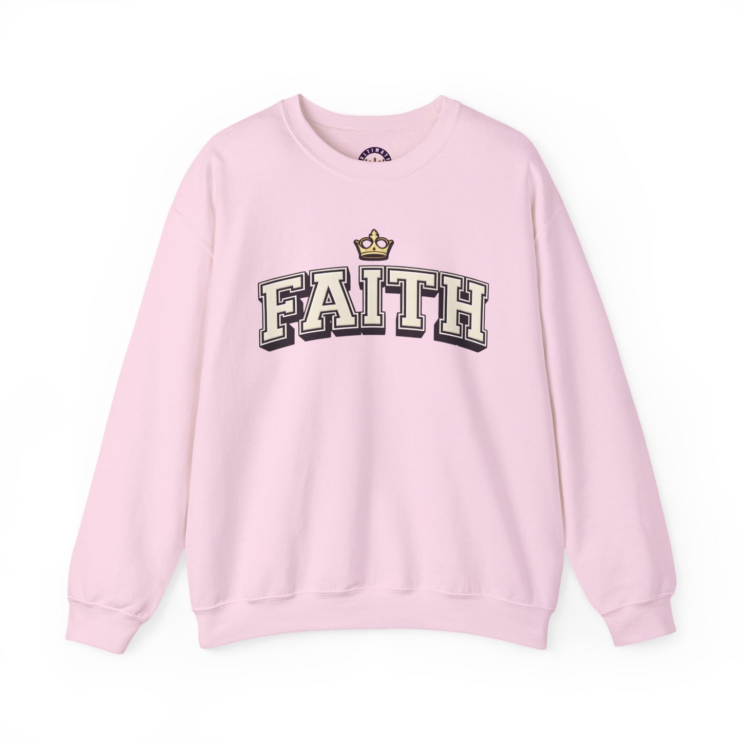 Faith Unisex Crewneck Sweatshirt | Classic Varsity Lettering Pullover