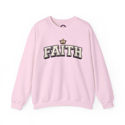 Faith Unisex Crewneck Sweatshirt | Classic Varsity Lettering Pullover