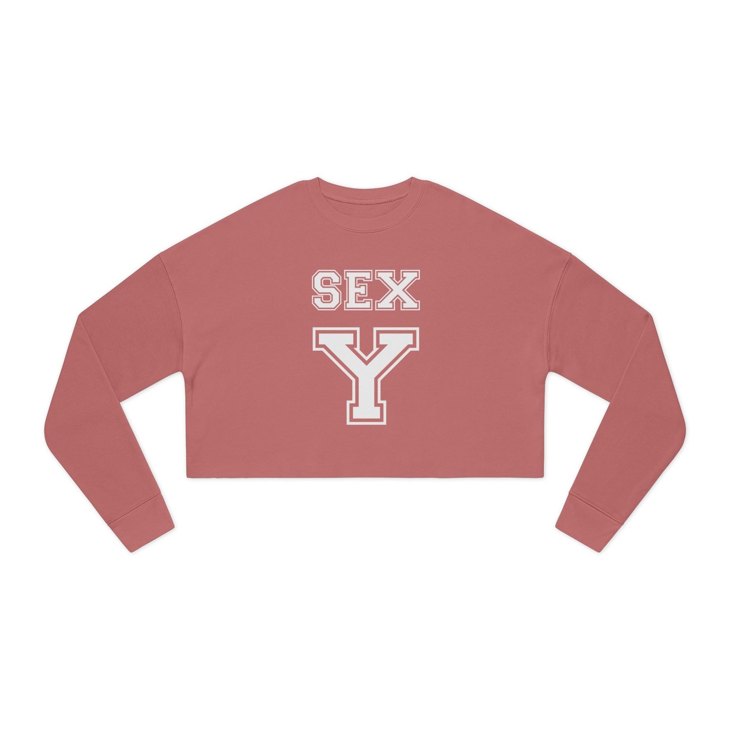 Cropped Sweatshirt with 'SEX' Print, Trendy Women's Crop Top, Casual Fashion, Gift for Her, Cute Lounge Wear, Everyday Style