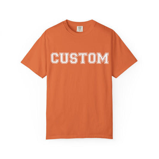 Customizable Tee, (Red & Orange), Casual Style, Perfect for Gifts, Birthdays, and Everyday Wear, Unique Personalized Tee