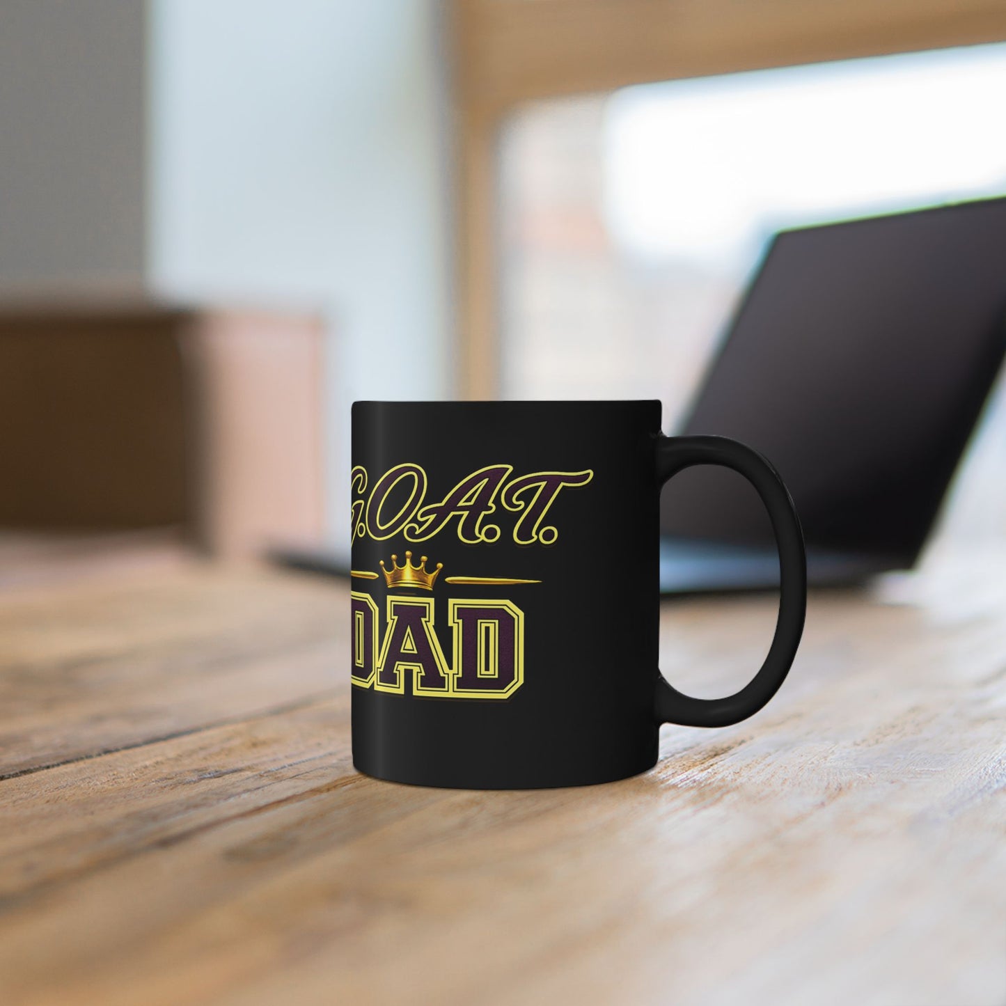 G.O.A.T. Dad Black Mug — World's Best Dad Coffee Cup (11oz/15oz)