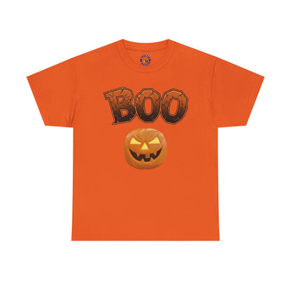 Halloween Boo T-Shirt | Spooky Season Heavy Cotton Tee, Cute Ghost Fall Apparel, Unisex Trick or Treat Top, Pumpkin Patch Outfit